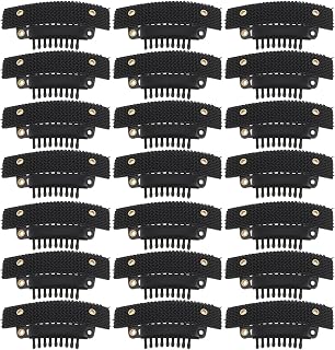 ibasenice 50PCS Stickable Wig Clips: U-Shape Adhesive Snap Hair Extensions Clips for Fixed Wig for Women Making Tools and Accessories