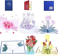 Vista 4 de WESAPPINC Paquete de 6 tarjetas de felicitación 3D, tarjetas de Navidad, postales desplegables, tarjetas de aniversario de cumpleaños para padres