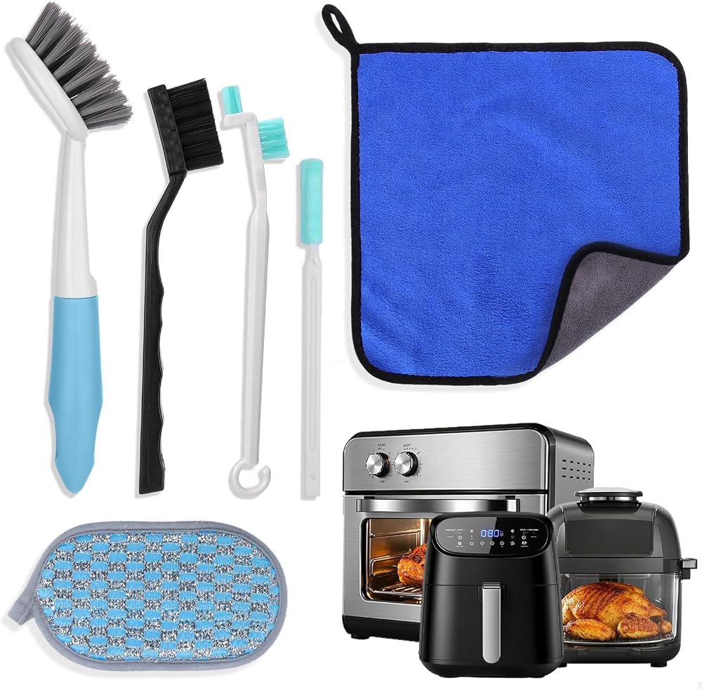 Air Fryer Cleaner Tools Kit,Air Fryer Cleaning Brush Sets,6 Pcs | Airfryer Cleaner Scrub Brush Tool Accessories