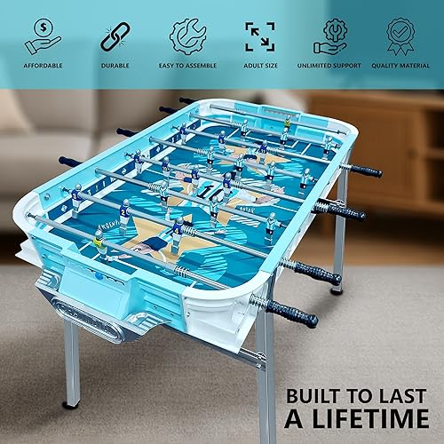 Vista 42 de Outdoor Foosball Table Adult Size - Game Tables for Adults with Balls & Players - Soccer Table Game for Indoor Use - Weatherproof Perfect for