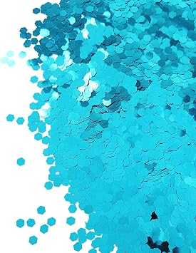 TWINKLING Holographic Glitter, Chunky Glitter, Fine Glitter, Craft Glitter Chips for DIY Resin Art Epoxy Craft, Nail Art, Jewelry Making, Tumblers Slime Decoration,1mm,100g Sky Blue