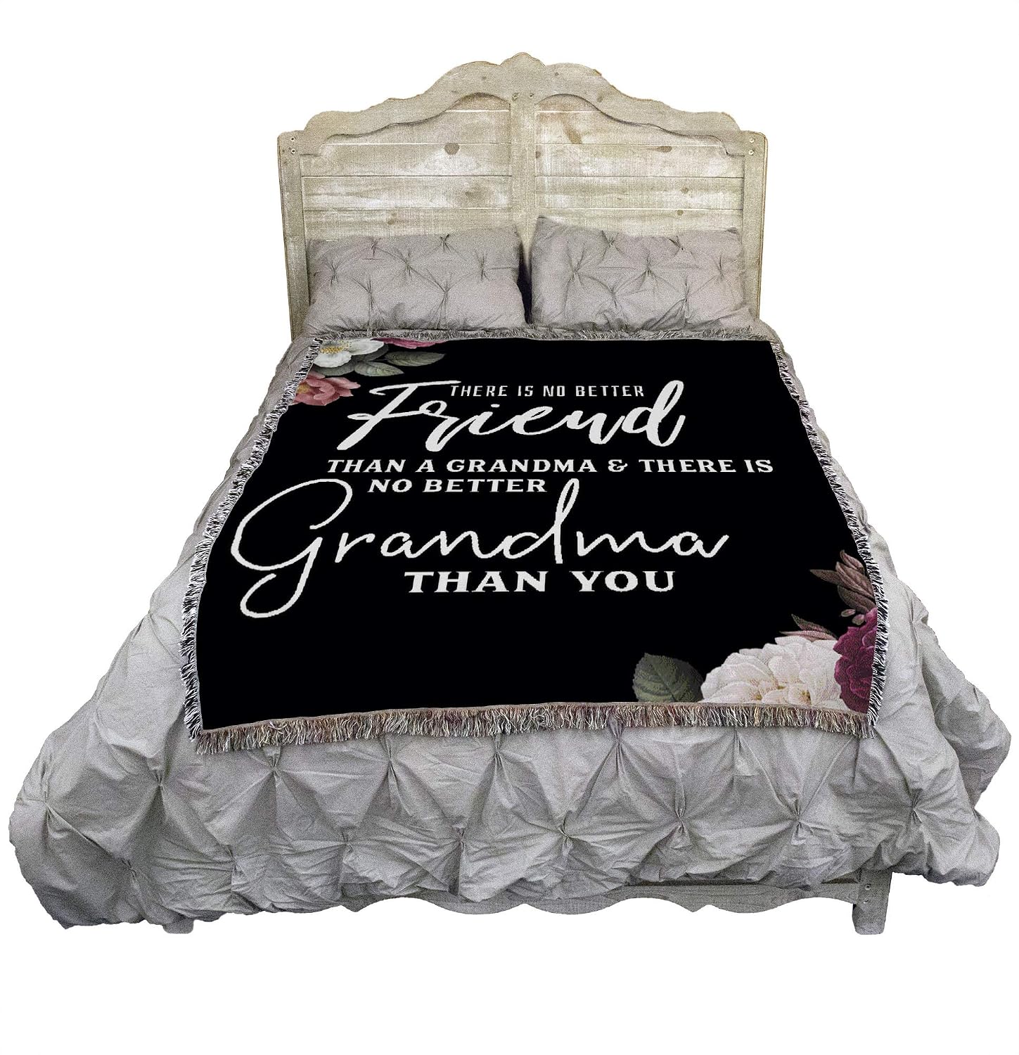 Pure Country Weavers There is No Better Friend Than a Grandma Blanket - Gift Tapestry Throw Woven from Cotton - Made in the USA (72x54)