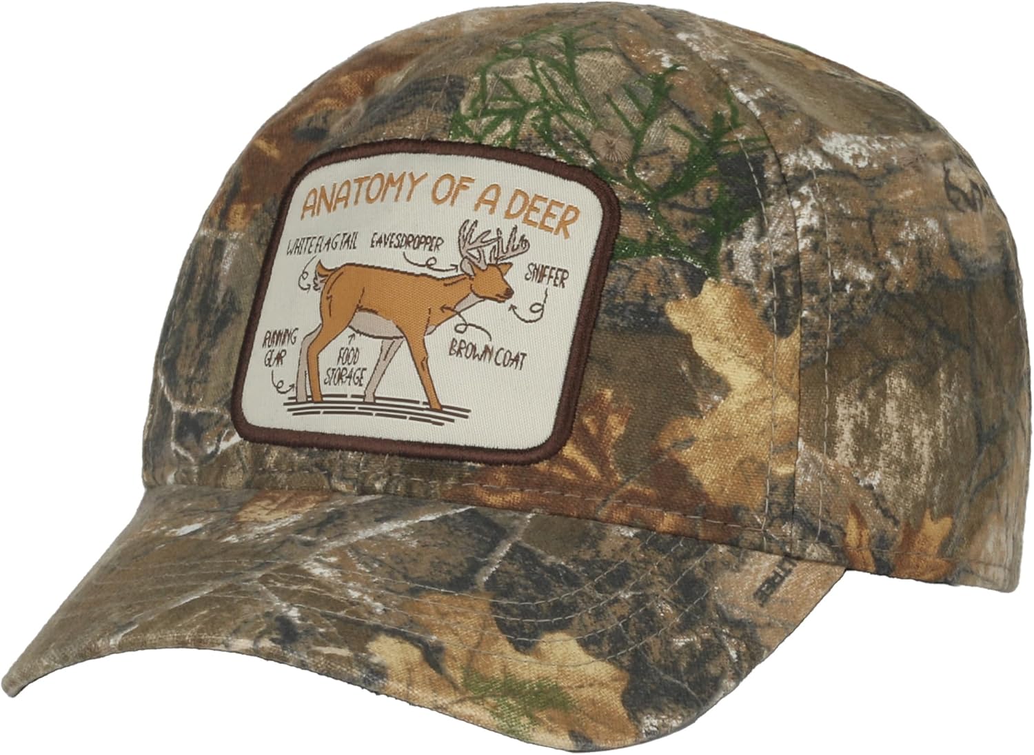 Realtree Toddler Camo Hunting Hat – Kids Adjustable Baseball Cap with Deer Patch, Low Profile, One Size, 52 cm