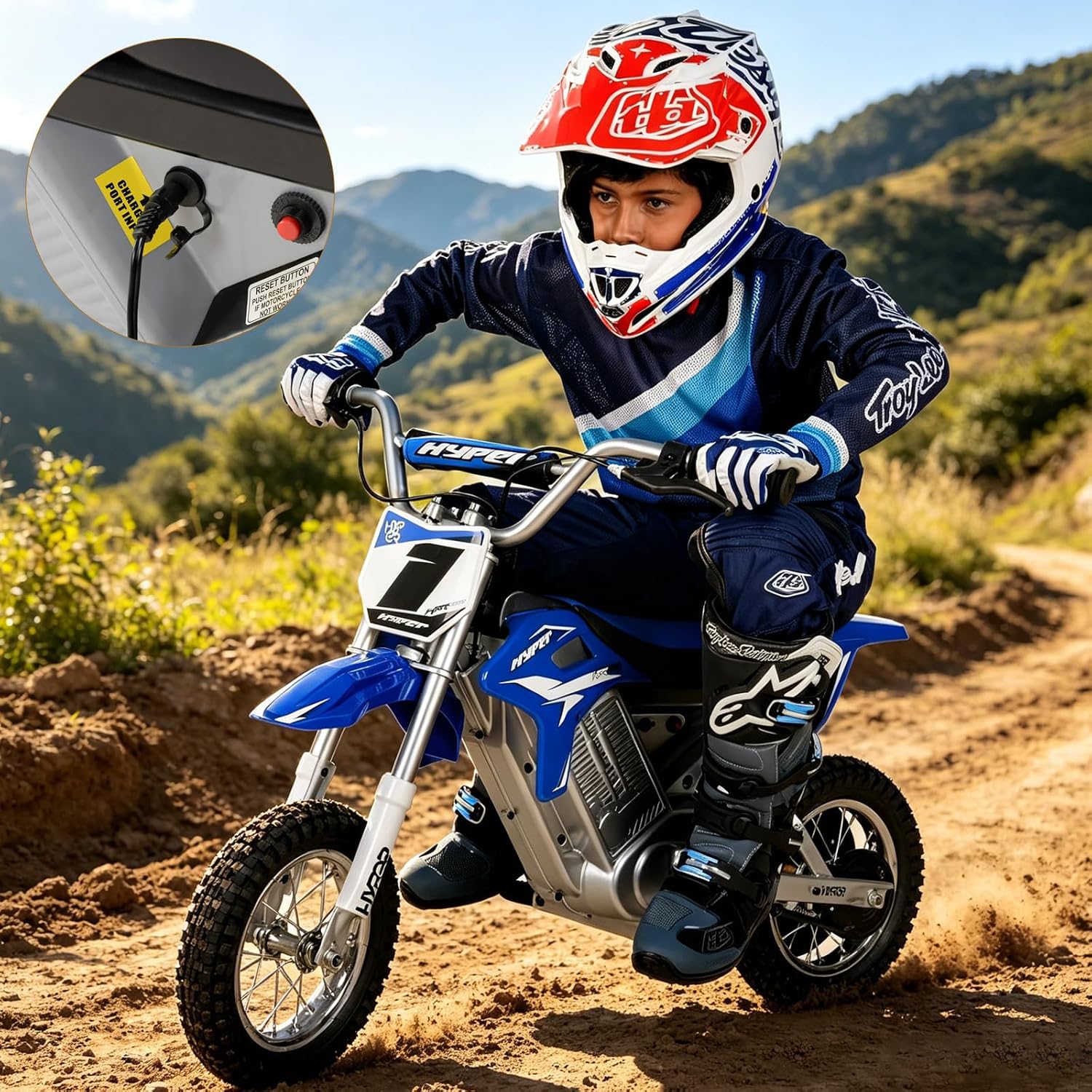 Replacement for Hyper HPR350 Dirt Bike Charger Compatible with Hyper HPR 350 HYP-350-1000 Powered Youth Dirt Bike Power Supply for Hyper 24 Volt Battery