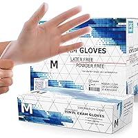 Vista 13 de Dre Health Guantes desechables sin polvo, guantes de vinilo transparente para examen médico, paquete de 100, pequeños