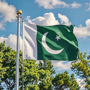 Pakistan Flag 5ft x 3ft, Large Big Pakistan Flags with Brass Eyelets for National Day Decorations School Culture Day Party Outdoor Decorations