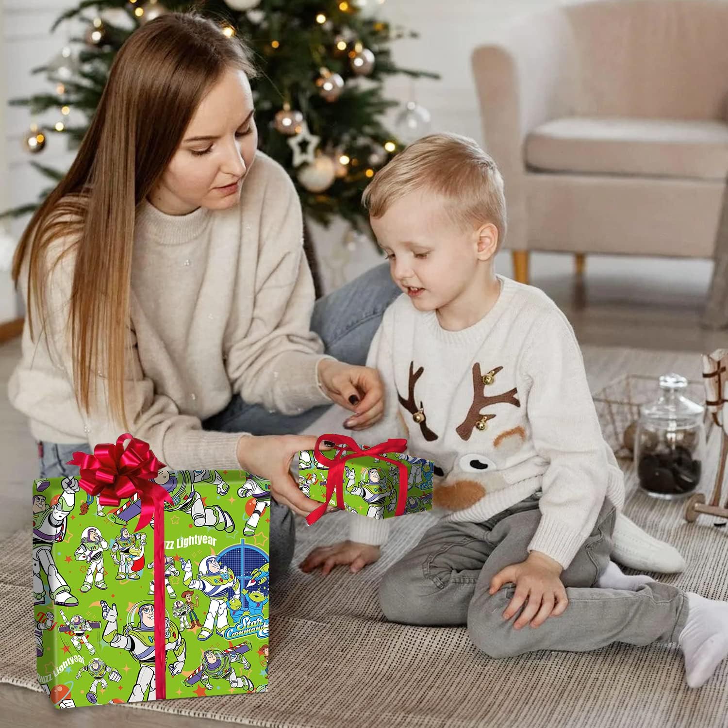 EYQQM Pack of 5 Gift Wrapping Paper 20" x 30" Kraft Paper Wrapping Paper Sheets Pack for Kids Birthday, Party Storage Festive Decoration (Green Fly)