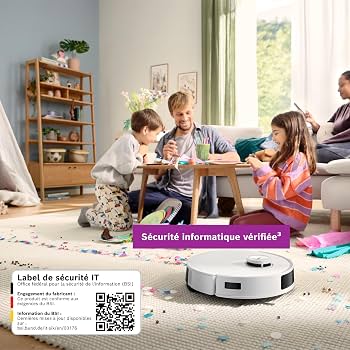 Robot Aspirateur-laveur Bosch Spotless+ - Aspiration 11000 Pa, Serpillière Statique, Station Auto-vidange - Navigation Smart Vision, App Home Connect - 12