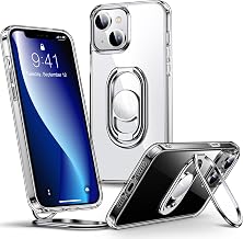 Rockaway iPhone 13 Case, Smartphone Ring, Smartphone Grip, Adjustable Angle, Foldable, Shockproof, Stand Function, Lightweight, Fall Prevention, Smartphone Case, Cover for iPhone 13 6.1 inch