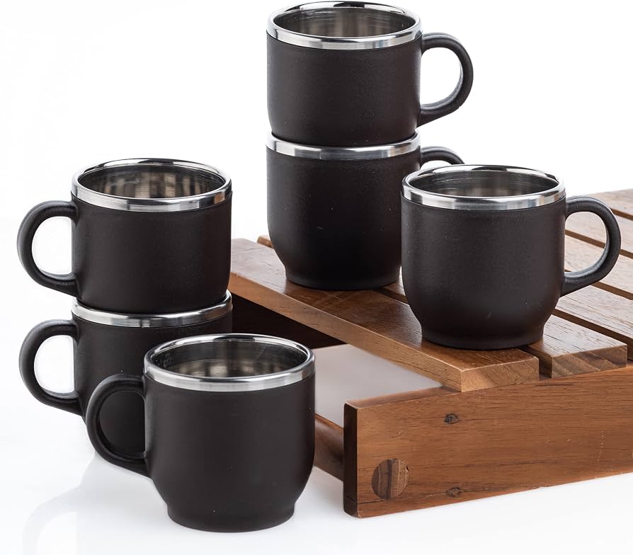 Buy Jony 100ml Tea Cup Set, Tea Cup, Steel Cup, Stainless Steel