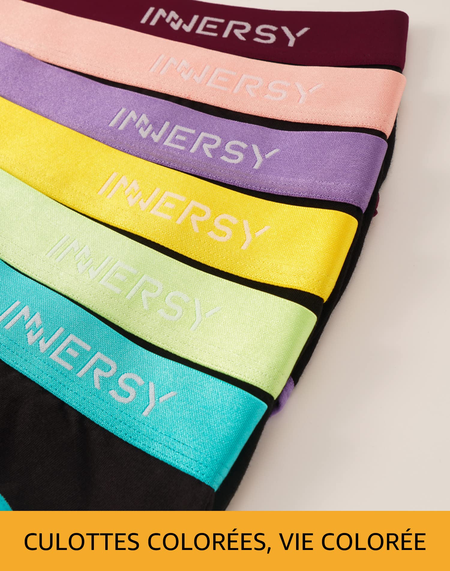 INNERSY Culotte Fille en Coton Stretch Slip Ceinture de Sport sous-vêtement Ado 8 à 16 Ans Lot de 6