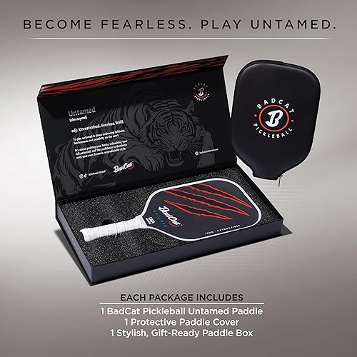 Miniatura 8 de Untamed Paddle  Fibra de carbono T700 cruda para un máximo giro, potencia y control  Diseño termoformado ligero profesional de 0.630 in  Paleta