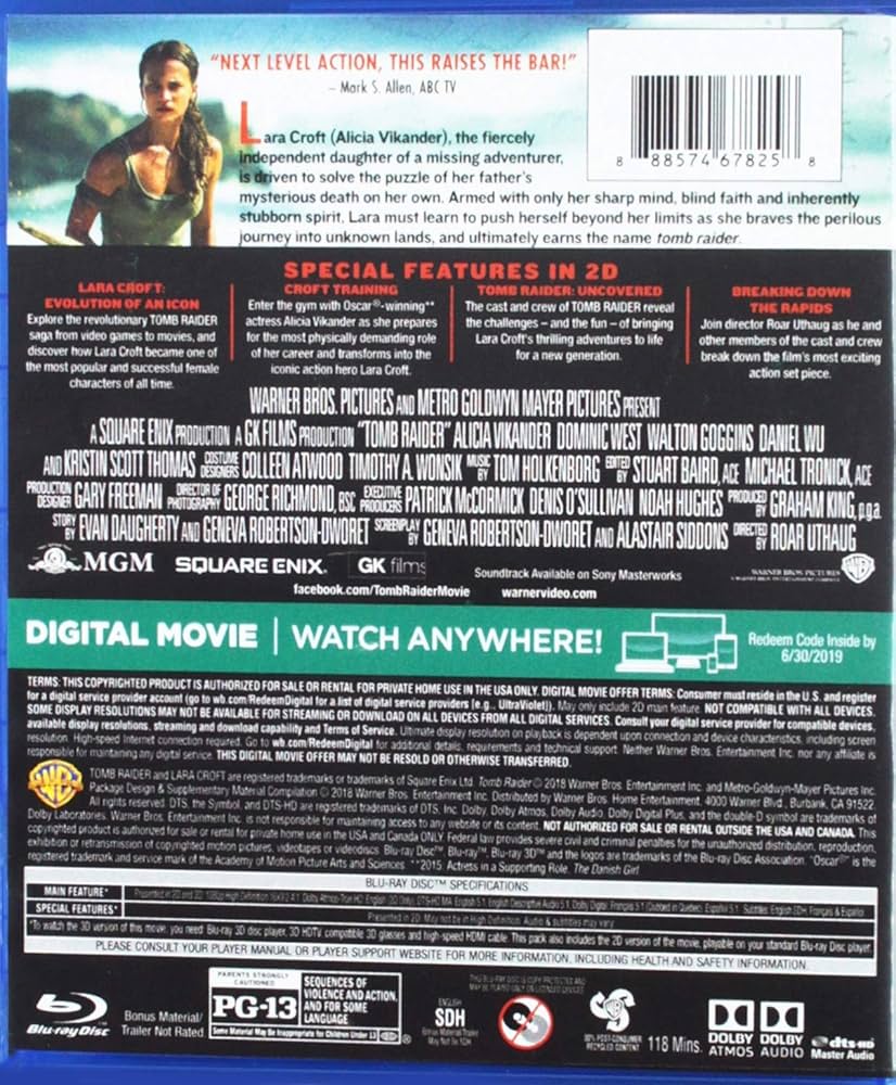その他 Tomb Raider [Blu-ray] Amazon.com: Tomb Raider [4k Ultra HD] [Blu-ray] [2018