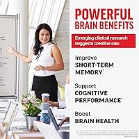 Vista 3 de Force Factor Polvo de Monohidrato de Creatina, Dosis de 5g Micronizada para Apoyar el Crecimiento Muscular, Fuerza, Recuperación, Salud Cognitiva