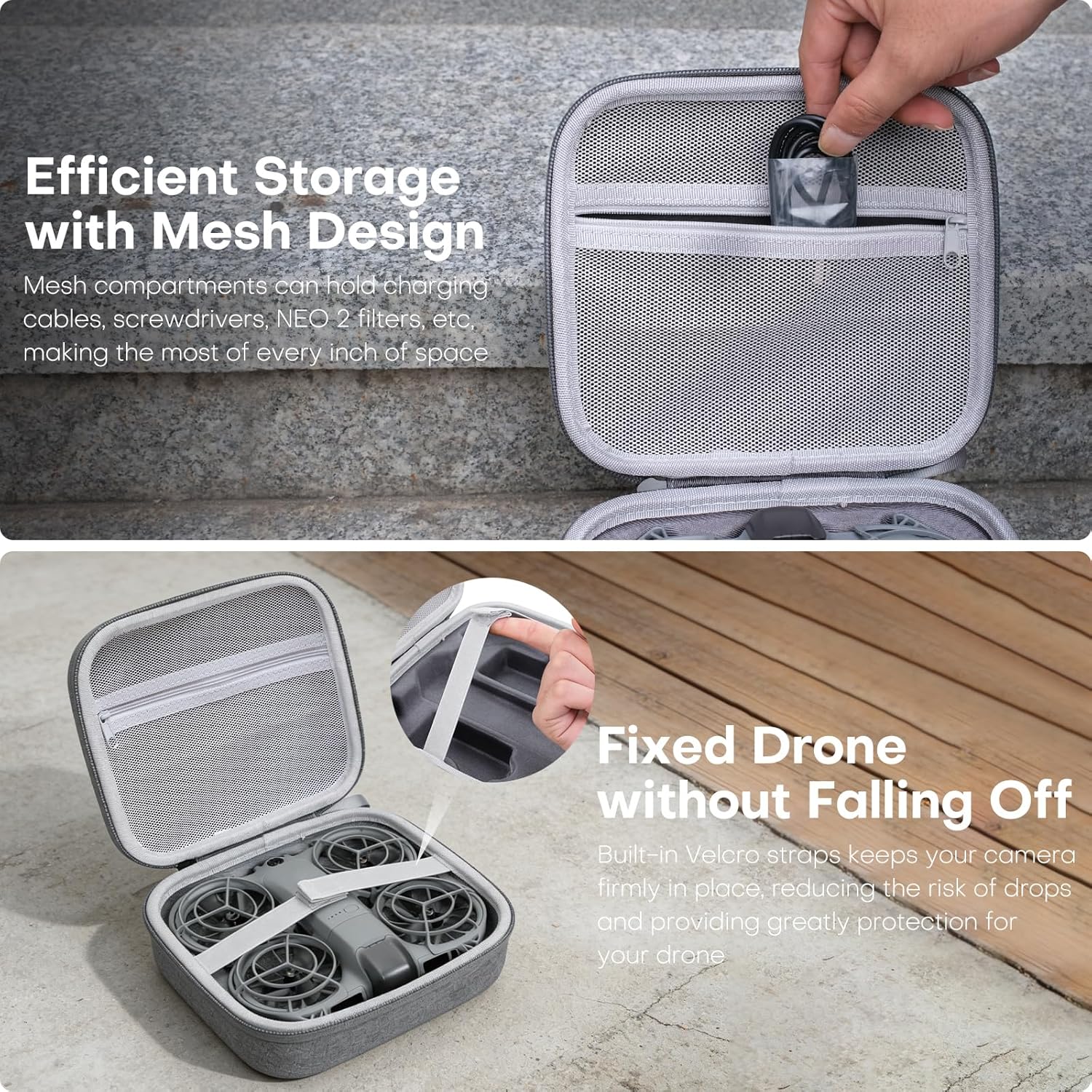 REYGEAK for DJI Neo 2 Carrying Case,Portable Travel Compact Bag for DJI Neo 2 Drone Accessories - Image 6