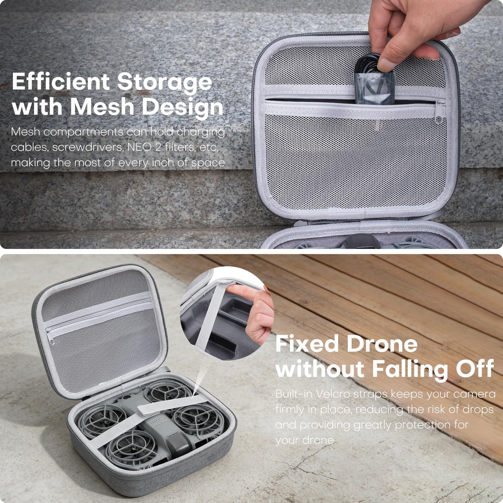 REYGEAK Dla DJI Neo 2 Carriage Case, Kompaktowa Przenośna Torba Do DJI Neo 2 Akcesoria Drone