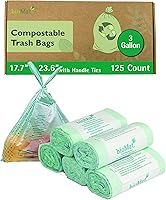 Vista 15 de bioMat Bolsas de basura compostables de 35 galones, 30 unidades, forros altos para basura de comida de cocina, certificado BPI, CMA y OK Compost