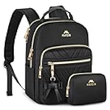 MATEIN Mini Backpack for Women, Waterproof Stylish Daypack Purse Shoulder Bag, Lightweight Small Casual Daily Travel Backpack Mochilas Para Mujer, Lady Girls Gifts for Work School, 2pcs Sets, Black