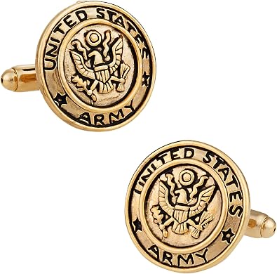 USA Military Cufflinks for Veterans with Travel Presentation Gift Box