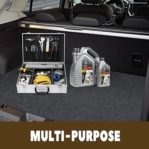 Miniatura 5 de Tapete para derrames de aceite, 29 x 36 pulgadas, tapete para garaje debajo del automóvil, impermeable, duradero, antideslizante, respaldo de TPR