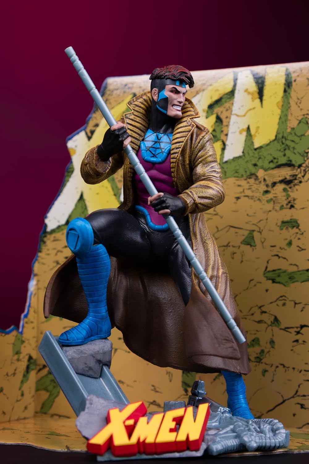 McFarlane Toys- Marvel Gambit 1:10th Scale Collectible with Scene (X-Men #1)