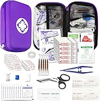 Vista 15 de Kit de primeros auxilios de 276 piezas para senderismo, bolsa compacta de suministros de emergencia personal para el hogar, mochila, kit