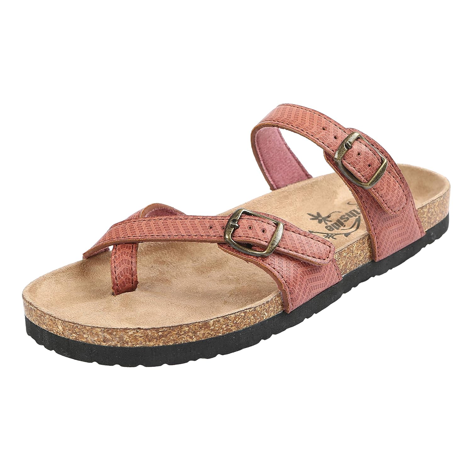 Northside Womens Anya Leather Strap Cork Sandal, Red Henna, Size 6.0 - Review, Price and Buying Guide