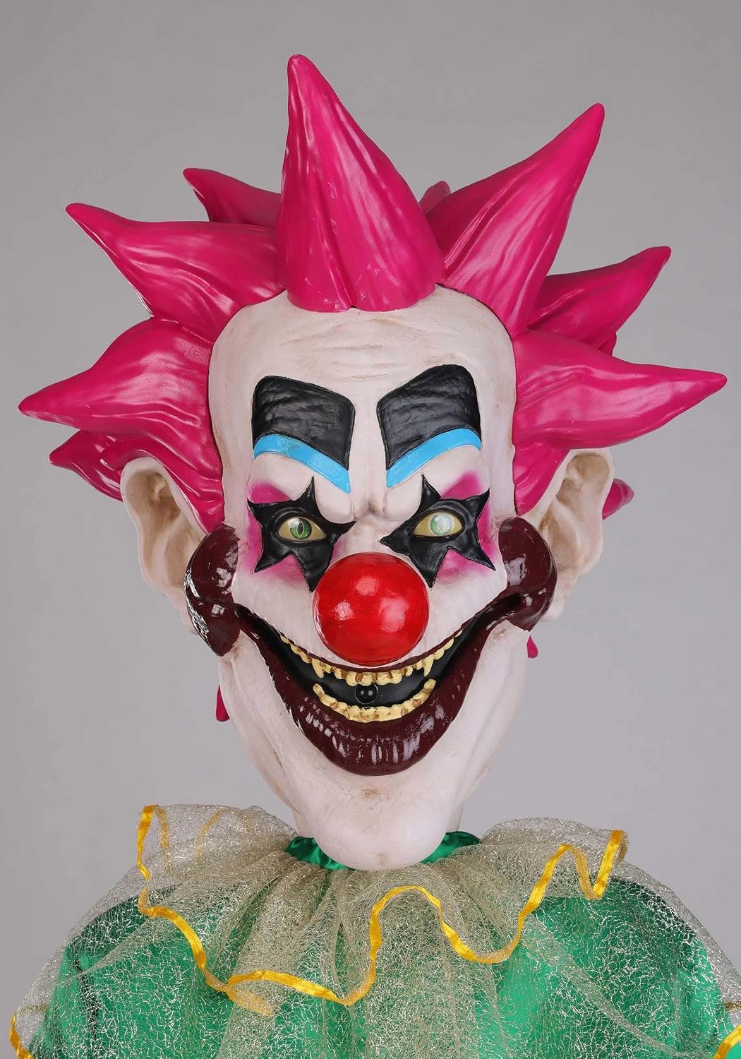Fun Costumes 5.8FT Spikey Killer Klowns from Outer Space Animatronic | Animated Clown Halloween Decoration with Motion, Sound and Lights