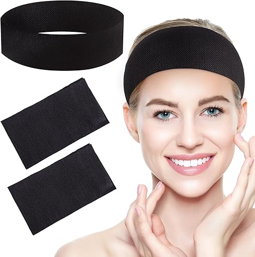 Framendino, Paquete de 300 diademas faciales desechables negras no tejidas para el cuidado de la piel con cierre cómodo para mujeres y niñas