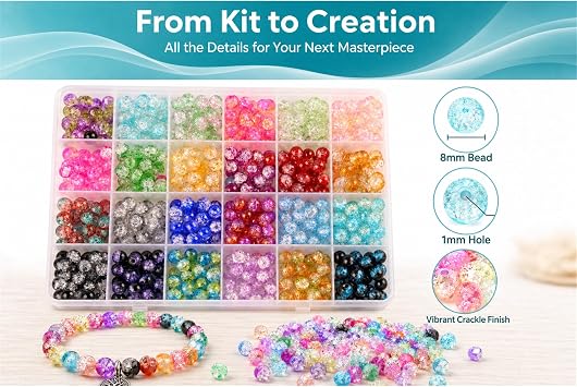 Beads for Bracelet Making 8mm Glass Beads Beads Beads