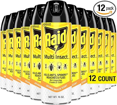 Raid Multi Insect Killer, Orange Breeze 15 Ounce Pack of 12