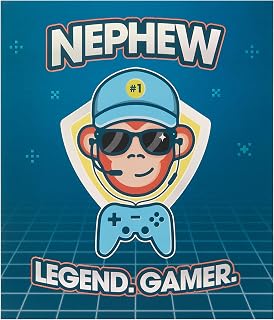 UK Greetings Birthday Card for Nephew - Monkey Gamer Design, Multi, 159mm x 184mm