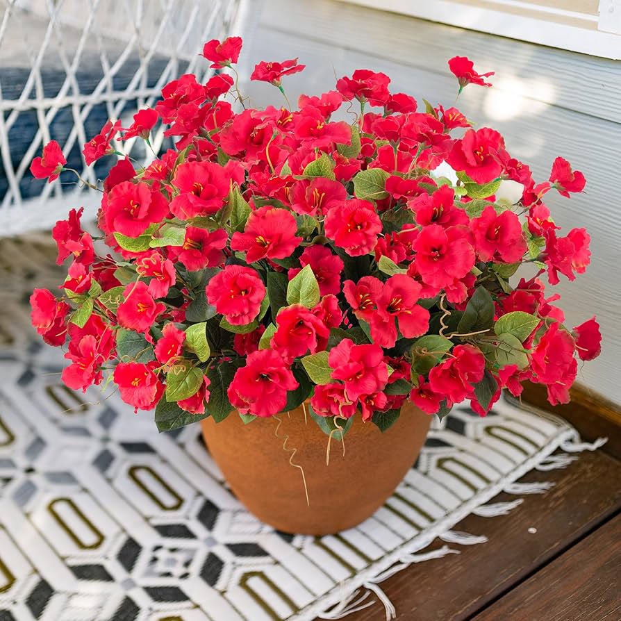 Amazon.com: Fake Hibiscus Artificial Flowers for Outdoors Spring