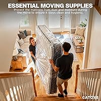 Vista 4 de Bolsa de plástico para colchón para mudanza y almacenamiento, funda impermeable para colchón, protector de colchón para suministros de mudanza