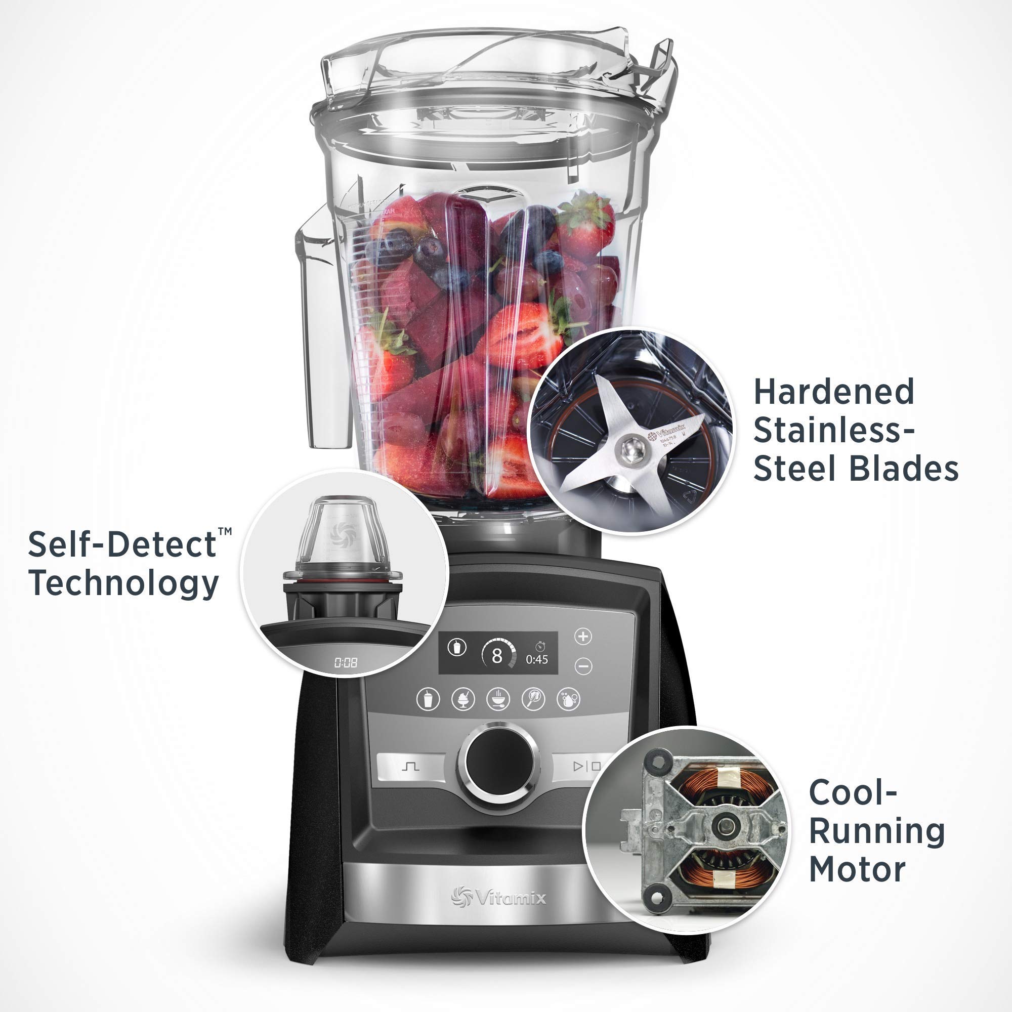 Vitamix A3500 Ascent Serisi Akıllı Blender, Mesleki-Sınıf, 64 oz