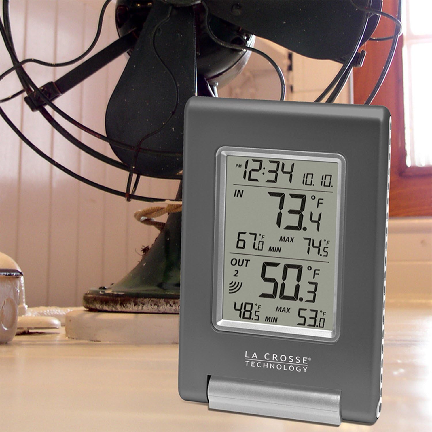 La Crosse Technology WS-9080U-IT-CBP Wireless in/Out Temperature Station Featuring Atomic Self-Setting time & MIN/MAX Records