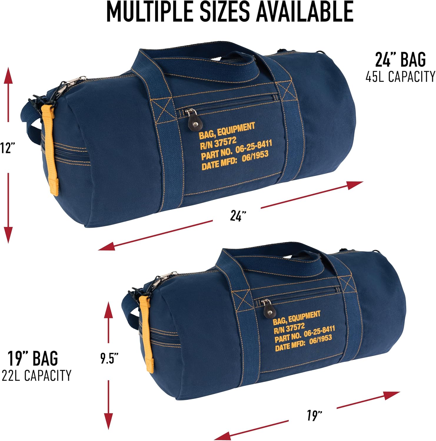 Rothco Canvas Equipment Duffle Bag – Travel & Gym Bag with Heavyweight Cotton Canvas Material – Great for Storing Gear, Clothing, and More