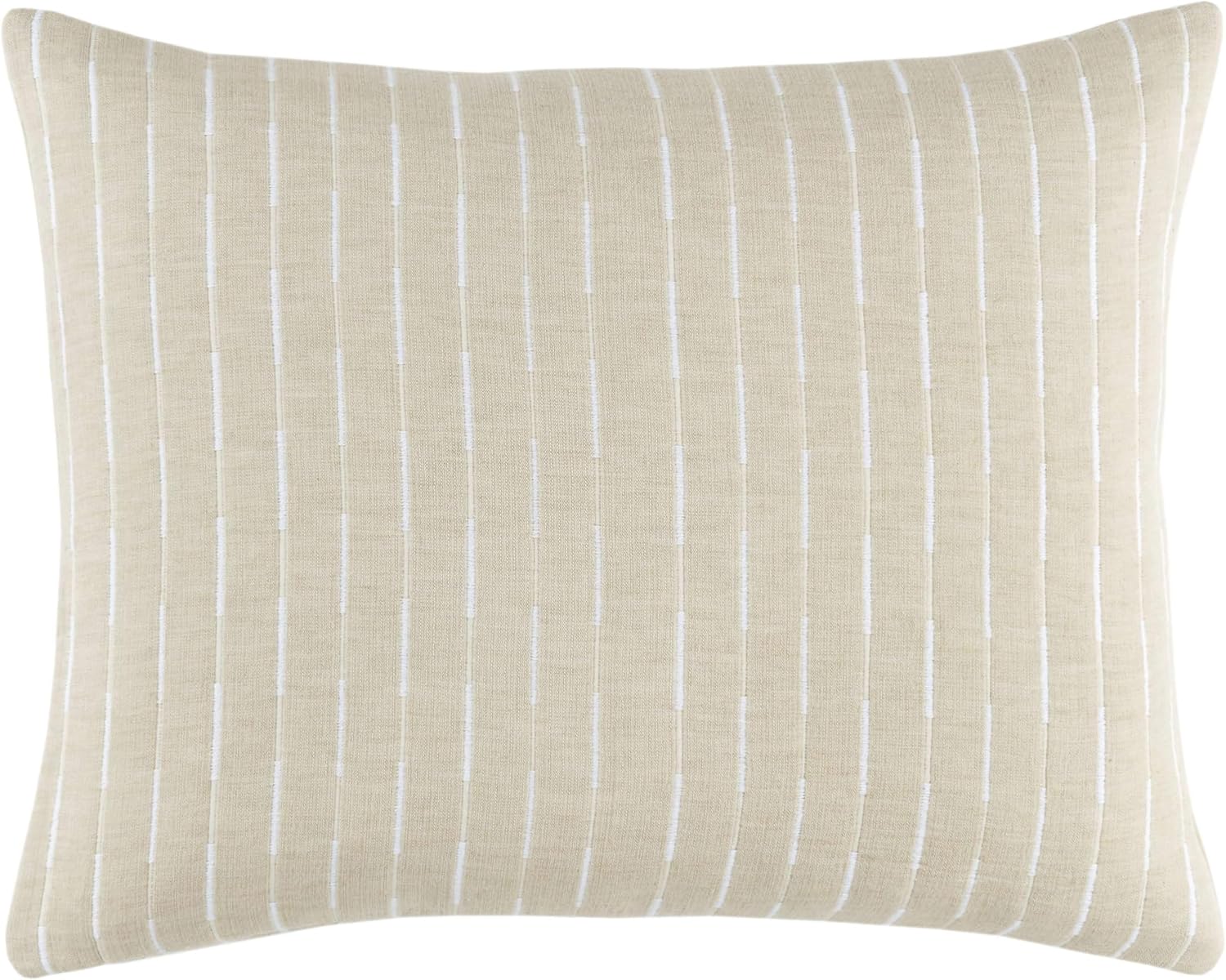 Pine Cone Hill Marino Matelasse Sham, Standard, Natural/Ivory Stripe Pattern