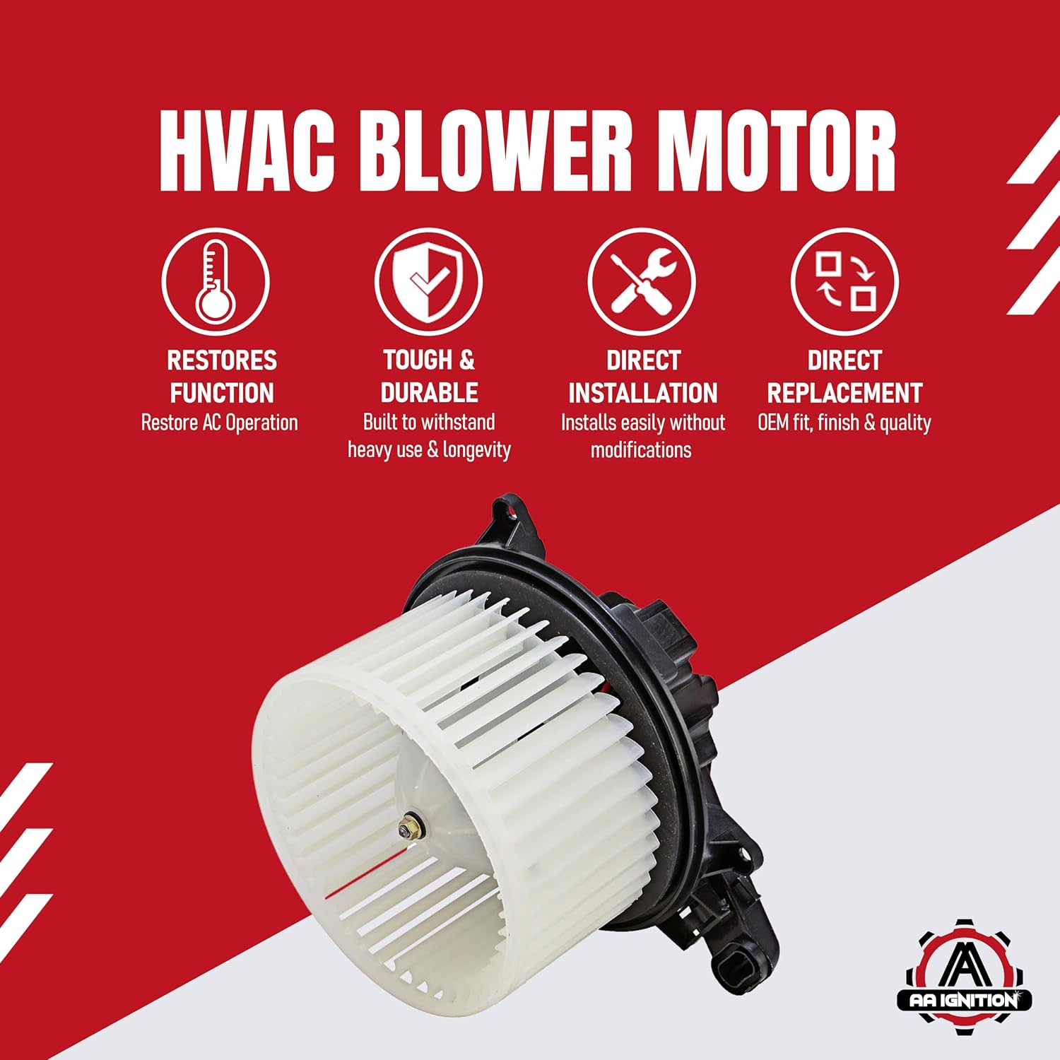 Replacement AC Heater Blower Motor with Fan - Compatible with Ford & Lincoln Vehicles - 2009-2017 Expedition, 2009-2014 F-150, 2009-2017 Navigator - Replaces CL1Z19805A, MM1094, PM9364, 75873, 700237