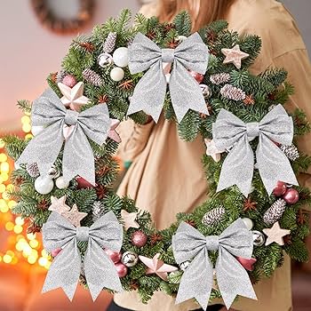 Noeuds Pour Sapin De Noël En Velours ÉCARLATE, Noeuds En Velours