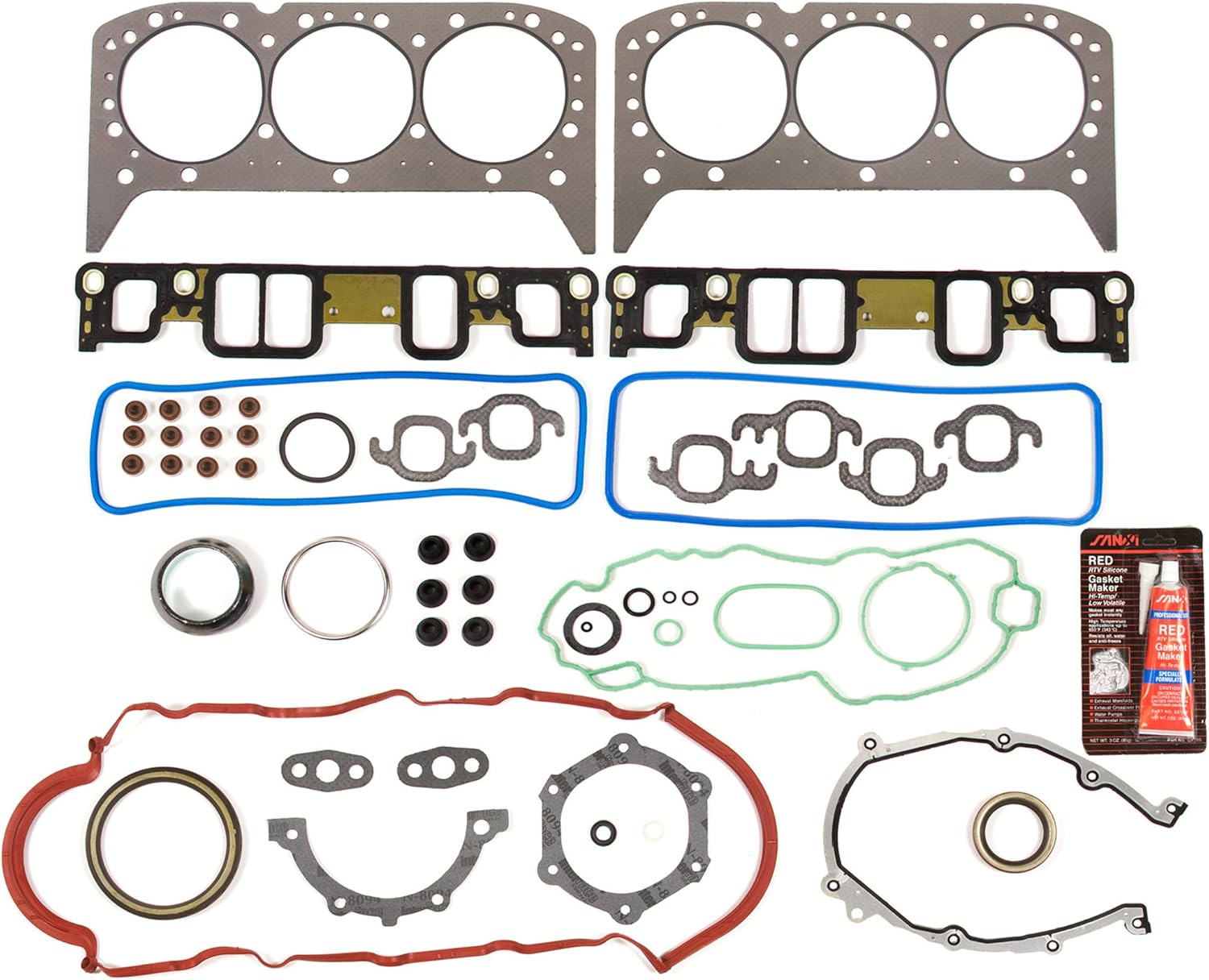 MA-4216919723 Full Gasket Set Compatible With/For 07-11 Chevrolet Silverado Express GMC Savana Sierra 1500 4.3
