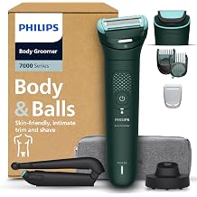 Philips Body Groomer 7000 Series - Trimmer for Men with 2D Flex Head Triple Protect Shave System Interchangeable Heads Intimate Trim & Shave 100% Showerproof 120 Minutes Runtime Model BG7485/30