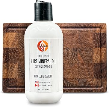 Torch Paste Mineral Oil for Wood Burned Crafts - Food Grade - Pure Conditioner for Cutting Boards, Charcuterie Boards, Butcher Blocks - Kitchen Wood Utensils - 8 oz.