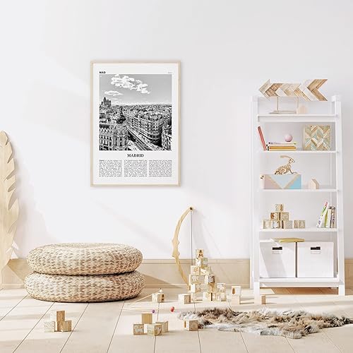 Miniatura 4 de Impresión de Madrid centro en blanco y negro, arte de la pared de Madrid, póster de Madrid, foto de Madrid, decoración de pared de Madrid, impresión