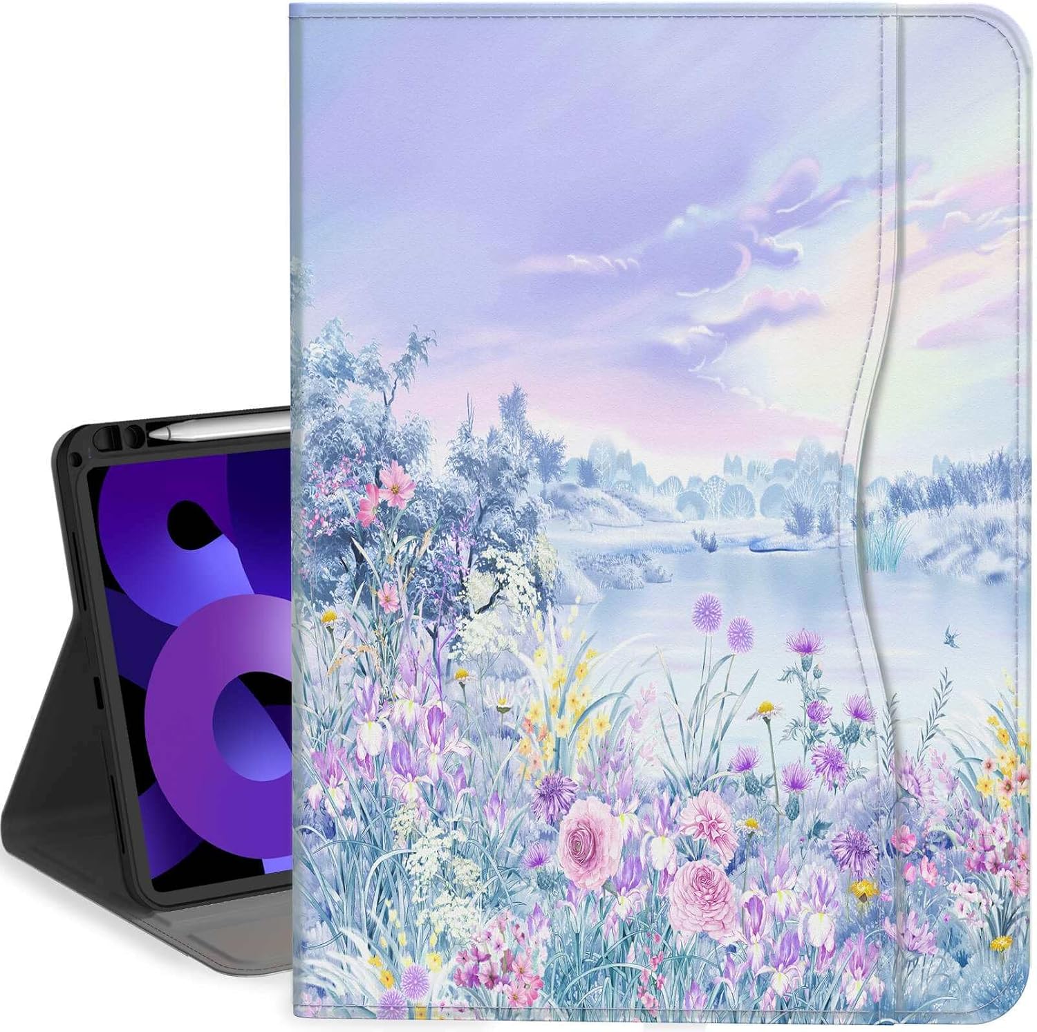 Custodia Vancle Per IPad Air 11” M3/M2 (2025/2024) E 10.9” 5a/4a Gen – Flessibile, Con Supporto Per Matita E Stand Trifold