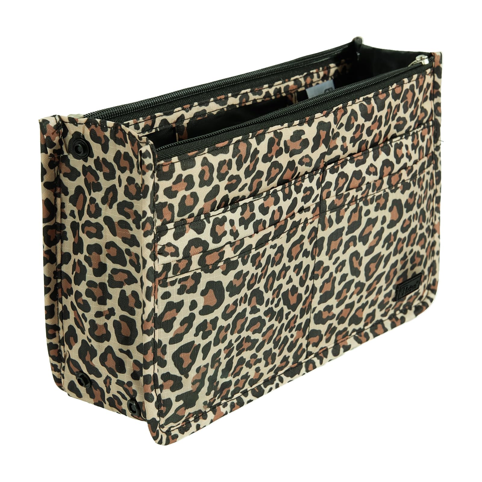 Periea 'Signature' Luxury Handbag Organiser Insert - 3 Sizes - (Gold Leopard, Medium)
