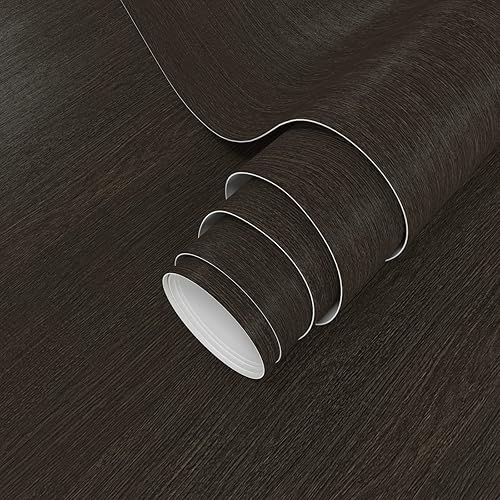 Miniatura 4 de VIOPVERY Papel tapiz de madera de 15.7 x 197 pulgadas, papel de pared de grano de madera marrón, impermeable, fácil de quitar, película autoadhesiva