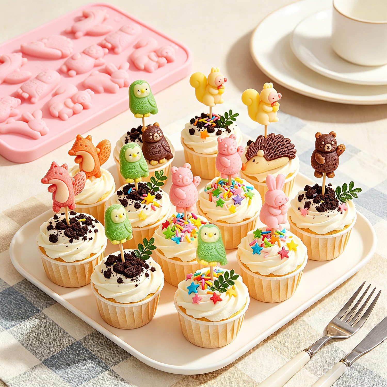 12 Cavity Animal Silicone Candy Molds