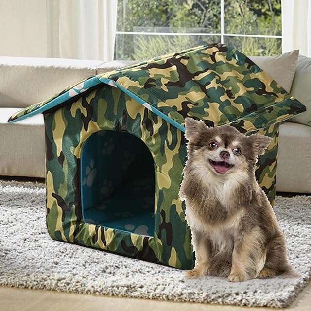 Foto 3 de 8 de Pomurom Cama para Gatos Invierno, Gatos para Exterior, Cama para Perros Lavable Impermeable