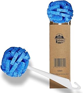 Compac Home Dish Wand China Scrubbing Sponge, Cleans Dishes and Glassware Effectively, Unique Round Ball Shape for All-Around Cleaning, Flexible Brushes are Gentle on Your Nice Dishes, 6 Count